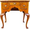 19th C. Queen Ann Style Inlaid Lowboy Stand