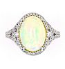 Ethiopian Opal (4.14ct) & Diamond 14K Gold Ring