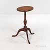 Federal Cherry Candlestand, probably Connecticut, c. 1790-1800, the oval top on a well-turned support on tripod cabriole leg base endin