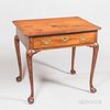 Chippendale Carved Walnut Table, possibly Pennsylvania, c. 1760-80, the top with rounded corners on a valanced apron with thumb-molded