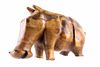 Hand Carved Polished Acacia Hippo C. 1930's
