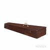 French Mahogany Trapezoidal Violin Case, c. 1800, approximate length of back 360 mm, ht. 4 7/8, wd. 30 3/4, dp. 9 7/8 in.Provenance: Th