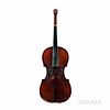 Violin, F?ssen School, labeled Michael Hartung/liutaro fece in Padova/l'anno 1689., length of back 359 mm, with case.
