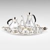 Cohr, four-piece coffee and tea service with associated tray