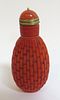 Red Peking Glass Snuff Bottle