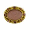 Elizabeth Locke Tourmaline Venetian Glass Intaglio 18k Gold Brooch Pendant