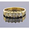 14k Gold Diamond 5 Stone Ring 