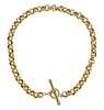 18k Gold Diamond Emerald Toggle Link Necklace 