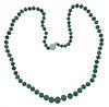 18K Gold Diamond Jade Bead Necklace