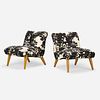 Jens Risom, side chairs, pair