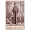 Tenth Cavalryman with White Gloves Cabinet Card by O.S. Goff, Dickinson, North Dakota, circa 1891