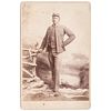 Buffalo Soldier Cabinet Card by O.S. Goff, Fort Custer, Montana, circa 1880s