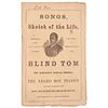 Blind Tom Brochure, New York, circa 1867, Plus