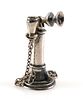 Sterling Miniature Antique Candlestick Telephone