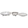 Lot of Centerpieces, Mexico, 20th century, 0.925 Sterling Silver, Lobed design, a couple of them with carved edges, 2067 g, Pieces: 3