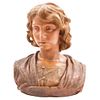 CONSTANTINO BARBELLA (ITALY, 1852-1925), BUSTO DE DAMA, Made in terracotta, Signed and dated Roma 1°- 6 - 1901