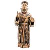 SANTO AGUSTINO, MÉXICO, 18th century, Carved in polychrome wood with glass eyes, conservation details, 24" (61 cm) in height