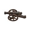 SCALE CANNON, MÉXICO, 19th century, Cast iron wrought with metal applications, 11.4" (29 cm)