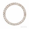 Art Deco Tiffany & Co. Platinum and Diamond Circle Brooch, set with old European-cut diamonds, approx. total wt. 4.00 cts., millegrain
