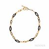 Roberto Coin 18kt Gold "Chic & Shine" Necklace, Italy, with six rubber links, 16.8 dwt, lg. 17 in., signed.