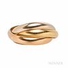 Cartier 18kt Gold "Les Must" Ring, 5.8 dwt, size 7 1/4, signed.