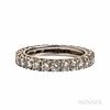 Platinum and Diamond Eternity Band, set with full-cut diamonds, approx. total wt. 1.75 cts., size 6 1/4.