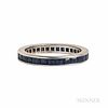 Platinum and Sapphire Eternity Band, 2.1 dwt, size 6.