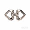 Tiffany & Co. "Back to Glamour" 18kt White Gold and Diamond Brooch, set with princess-cut diamonds, approx. total wt. 0.50 cts., 8.2 dw