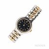 Tiffany & Co. 18kt Gold and Stainless Steel "Tesoro" Wristwatch, 24 mm, interior cir. 6 in., signed, with additional link.