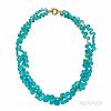 Faceted Gemstone Bead Multi-strand Necklace, 18kt gold clasp, lg. 17 3/4 in.