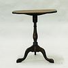 Queen Anne-style Mahogany and Cherry Tilt-top Candlestand, (imperfections), ht. 27 1/2, wd. 16 3/4, dp. 24 in.