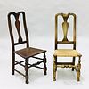 Two Queen Anne Maple Spanish-foot Side Chairs, ht. to 42 3/4 in.