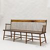 Bamboo-turned Maple Windsor Bench, ht. 35 3/4, lg. 72, dp. 20 1/2 in.