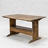 Country Maple Shoe-foot Hutch Table, ht. 28 1/2, wd. 51, dp. 34 in.