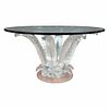Lalique Clear & Frosted Glass Cactus Center Table