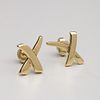 Tiffany "X" Earrings in 18 kt Gold