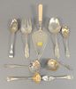 Sterling silver lot of serving spoons and forks, 22 t.oz.