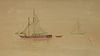 E. Pollack (20th Century), two Sailing Vessels, unsigned, watercolor on paper, 8" x 14 3/4".