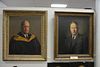 Four piece lot to include George Nelson (American, 1887 - 1978), portrait of William Worthington Hereck (1879 - 1945), oil on canvas,1946, signed and 