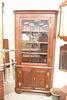 Pair Henkel Harris mahogany corner cabinets, ht. 83", wd. 40", dp. 24-1/2".