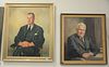 Two piece lot to include Richard F. Williams (American, 1908-1981), portrait of Harold Brown Keyes (1885-1965), 1964, oil on canvas, signed and dated 