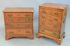 Two small mahogany bachelor chests, four drawer with pull out slide along with cherry Pennsylvania House four drawer. 24" x 24".