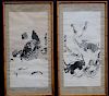 Pair of Chinese Ink Wash Paintings