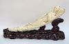 Antique Chinese Qing Carved Ivory Tusk