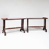 Pair of William IV Carved Mahogany Serving Tables