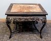 Antique Asian Carved Rosewood End Table