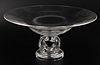 STEUBAN SIGNED  CRYSTAL 10" DIA  COMPOTE
