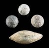 4 Assorted Roman, Spanish, & French Lead Projectiles