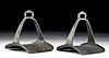 Pair of 19th C. Chinese Qing Dynasty Steel Stirrups