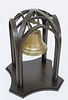 Large Antique Brass Bell in Contemporary Hanging Mount